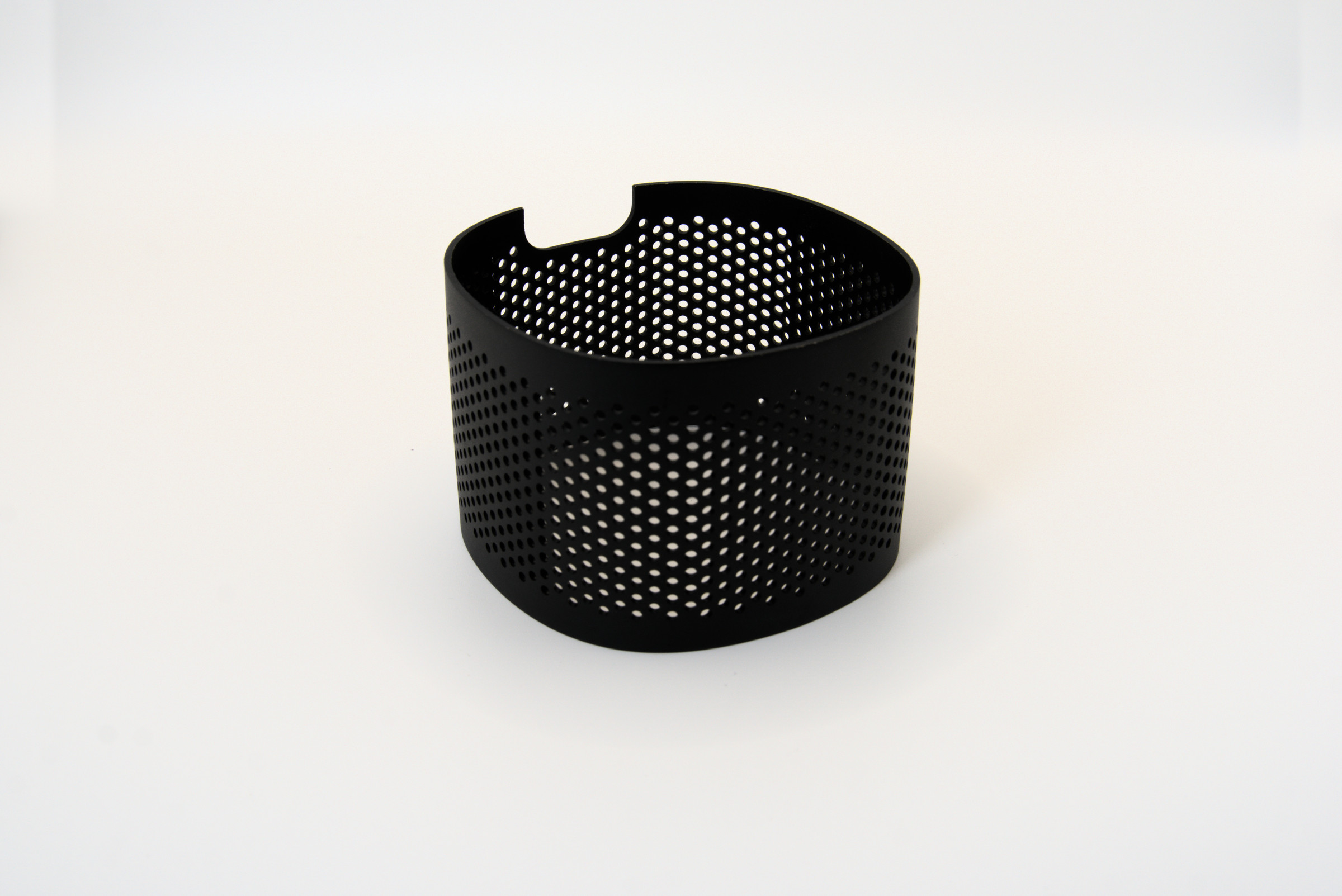 Black Perforated Short Cylindrical Cover / 黑色缺口圆孔网罩,产品图片 2