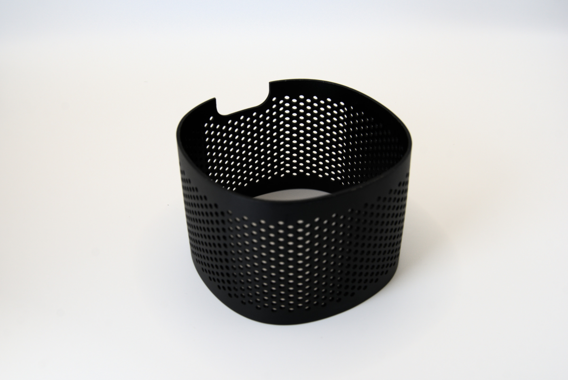 Black Perforated Short Cylindrical Cover / 黑色缺口圆孔网罩,产品图片 3