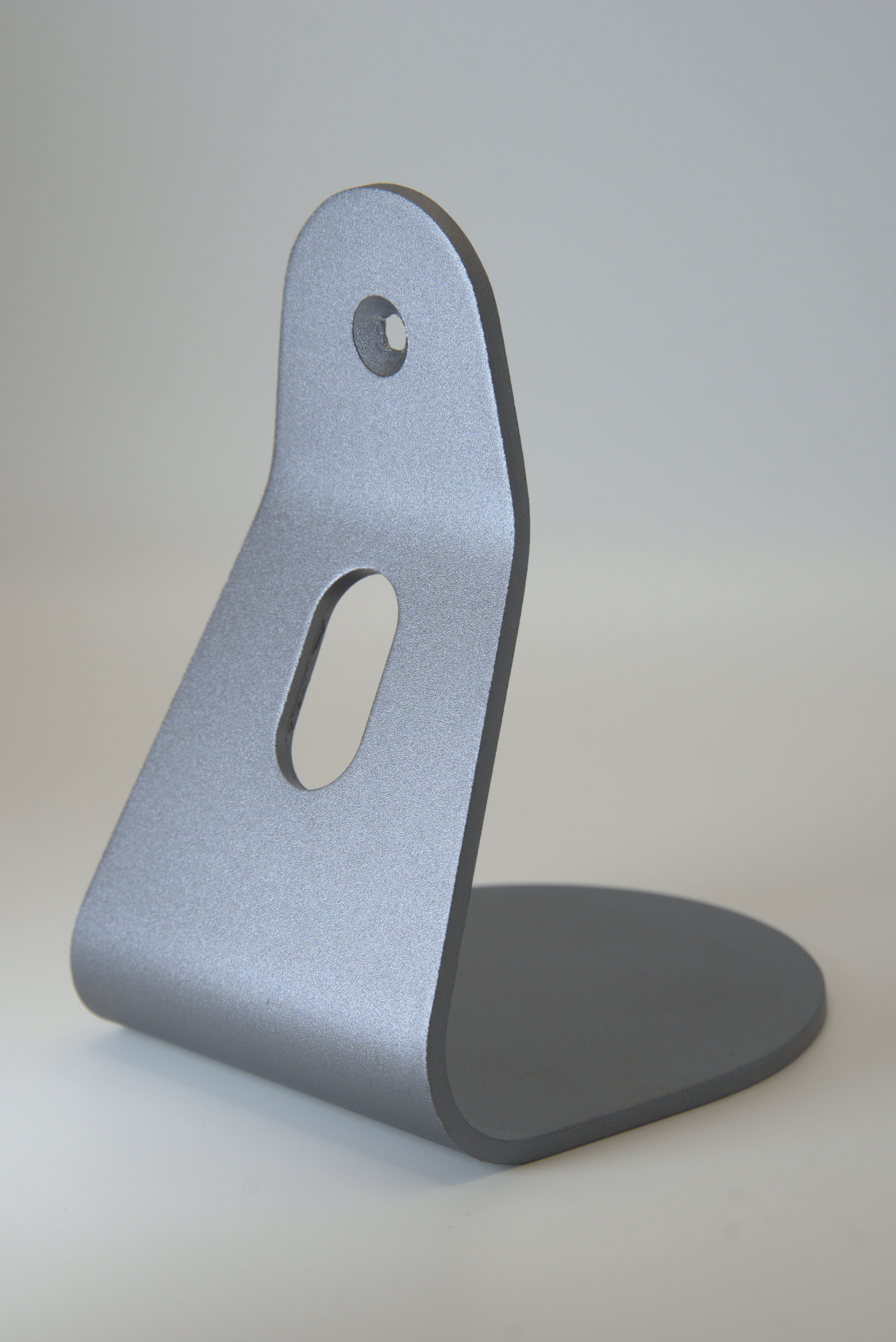 Dark Gray Bent Support with Two Openings / 深灰色双孔弯折支架,侧面外观